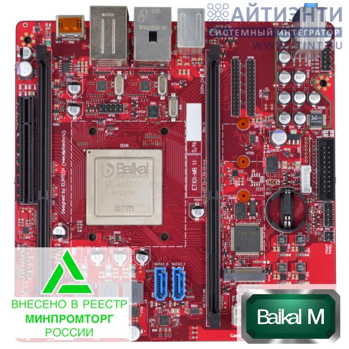 Материнская плата ET101-MB-1.1 mini-ITX Материнская плата ET101-MB-1.1 mini-ITX