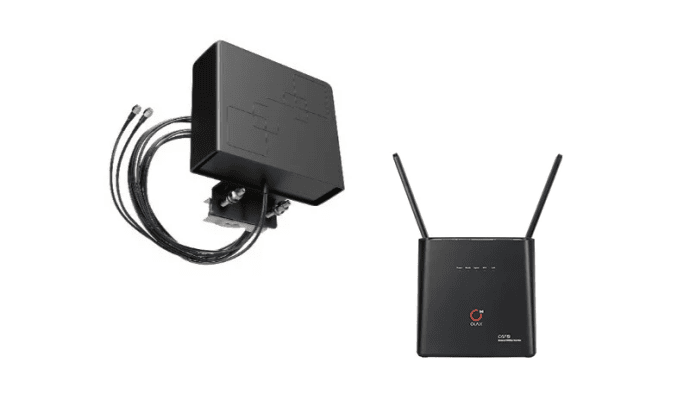 Комплект с антенной РЭМО BAS-2346 Flat MiMo и WiFi роутером OLAX AX9 Pro B LTE Cat4 Комплект с антенной РЭМО BAS-2346 Flat MiMo и WiFi роутером OLAX AX9 Pro B LTE Cat4
