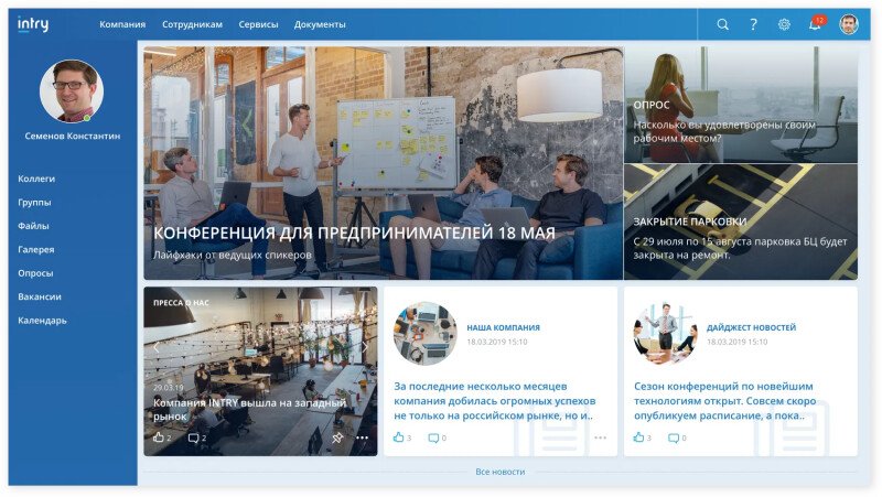 Продукт Intry Скриншот Intry