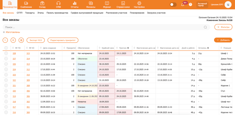 Продукт ERP Цеховик картинка 1 Скриншот ERP Цеховик картинка 1