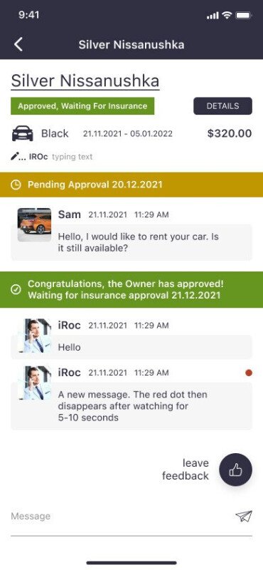 Продукт Мобильное приложение для аренды и сдачи автомобилей RUUH картинка 1 Скриншот Мобильное приложение для аренды и сдачи автомобилей RUUH картинка 1
