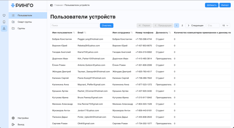 Продукт Ринго MDM картинка 2 Скриншот Ринго MDM картинка 2