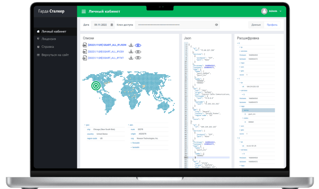 Продукт Гарда Сталкер Скриншот Гарда Сталкер