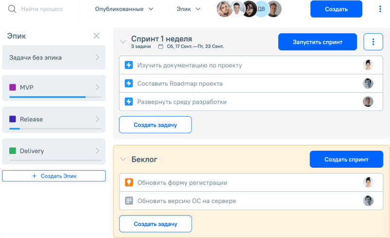 Продукт Система управления проектами SFERA Скриншот Система управления проектами SFERA