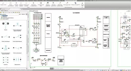 Скриншот Model Studio CS Электротехнические схемы